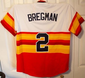 Majestic 2018 Cooperstown Collection Houston Astro Pro Bregman Jersey - X-Large - Picture 1 of 4
