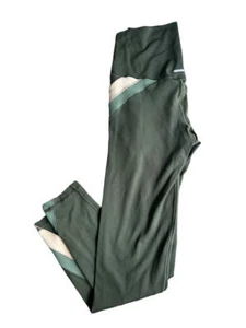 Small Aerie Army Green Chill Play Move Leggings Side Stripe - Picture 1 of 4