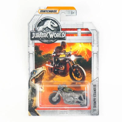 Matchbox Jurassic World  '15 Triumph Scrambler   -Bended Card - Image 1 of 4
