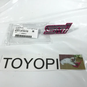 Subaru Impreza WRX STi 04 Pink Grille Emblem Badge 93013FE070 Genuine NEW - Picture 1 of 12