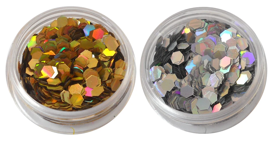 CREATIV.ARTS® CA Pailletten, Hologramm ,maxi, Glitter, Nail Art,Hexagon,Glitzer 2,50mm DOSE