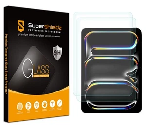 2x Supershieldz Tempered Glass Screen Protector for iPad Pro 11 inch (M4, 2024) - Picture 1 of 5