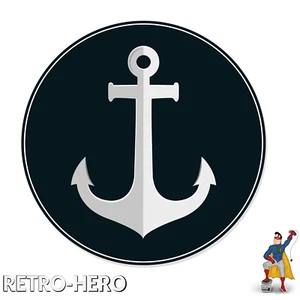 2 x Anker Aufkleber Anchor Sticker Auto Boot Maritim Meer Segeln Sticker Decal  - Bild 1 von 1