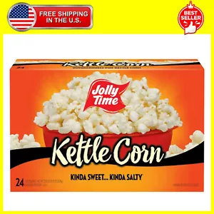 JOLLY TIME Kettlemania Microwave Kettle Corn Popcorn, 24 Ct 3 Oz. Bags - Picture 1 of 10