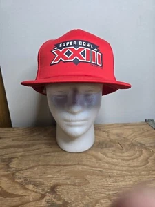 Vintage SUPER BOWL XXIII Cap Hat Adj SNAPBACK, Foam, Red, Cowboys & Steelers - Picture 1 of 6