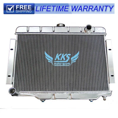Radiador pulido KKS 3 filas para Jeep CJ5 CJ6 CJ7 Scrambler 72-86 con motor Chevy Foto 1 de 4