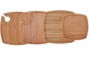 Bamboo Wood Re-Usable Square Dinner Plates from BambooMN - Picture 1 of 10