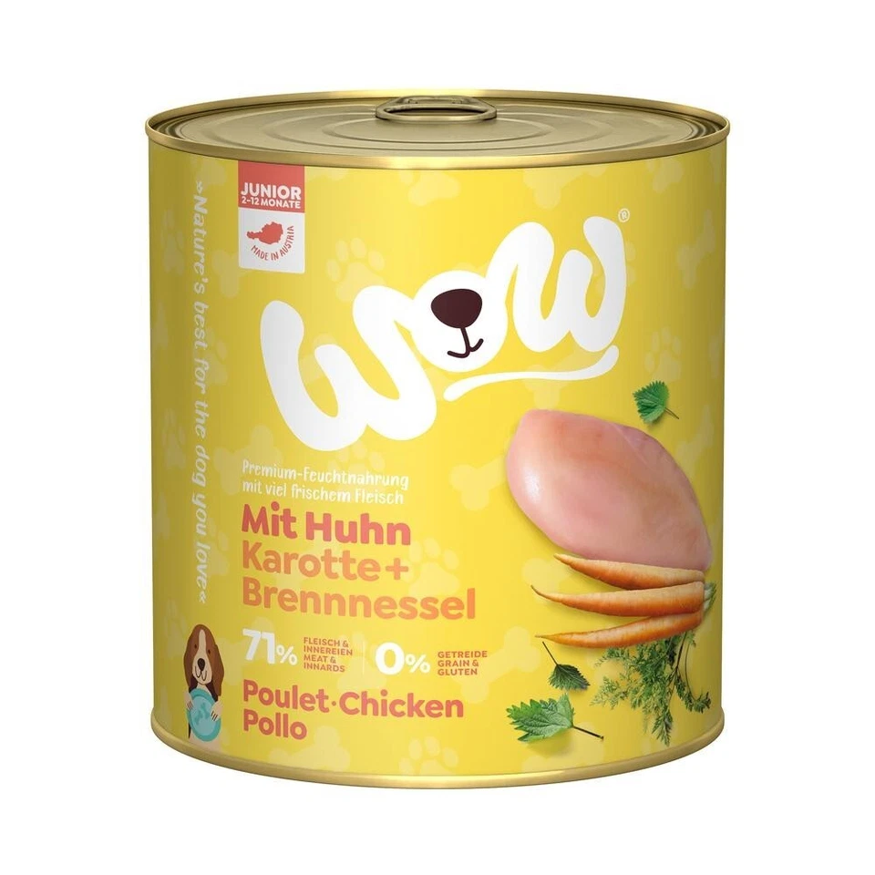 WOW Dog Junior Huhn 6 x 800g - Bild 1 von 1