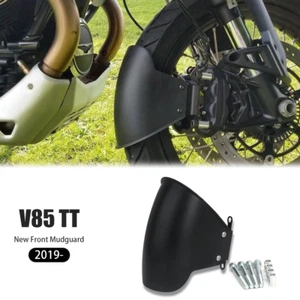 Motorcycle Front Fender Mudguard Black Plastic Cove For Moto Guzzi V85TT 2019- - Picture 1 of 12