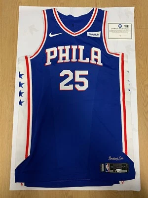 Camiseta Ben Simmons Usada en Juegos Auténtica Fanatics Certifica #25 Philadelphia 76ers Foto 1 de 3