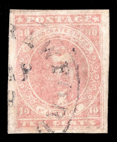 MOMEN: US STAMPS CSA #5 IMPERF USED LOT #83242* Cover