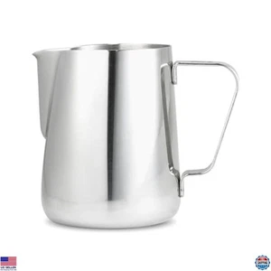 20 Unzen Silber Edelstahl Milchaufschäumer Krug für Latte Art, Lebensmittelqualität - Bild 1 von 6