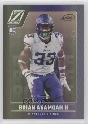 2022 Panini Zenith Rookies Artist Proof Silver /50 Brian Asamoah II Rookie RC - Image 1 of 2