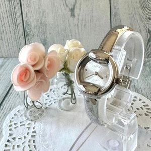 1-Day Ship Gucci 1400L Watch Quartz Women GG Silver Dial Swiss Made Round w/BOX - Picture 1 of 4