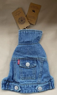 Levi's x Target Dog Pet Blue Denim Trucker Jean Jacket XS Lined New Red Tag - Image 1 of 3