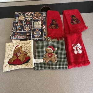 Lotto 6 porta asciugamani e pentole cucina orsacchiotto decorazioni natalizie - Foto 1 di 10