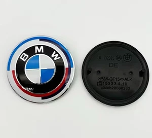 BMW Hood Front Bonnet Emblem Badge 82mm 1,3,5,7,6,2,X1,X3,X5,X6 50th Anniversary - Picture 1 of 1