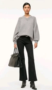 Neu mit Etikett Staud Wilson Grobstrick Oversize Pullover Gr. M meliert grau $ 345 - Bild 1 von 6
