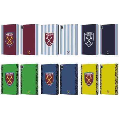 OFFICIAL WEST HAM UNITED FC 2021/22 CREST KIT LEATHER BOOK CASE FOR APPLE iPAD