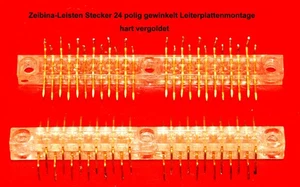 ZEIBINA Messerleiste Stecker Steckerleiste Verbinder 24 pol vergoldet gewinkelt - Bild 1 von 1