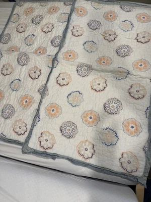 Fundas acolchadas Urban Outfitters Anthropologie 2 King 100 % algodón floral Foto 1 de 4