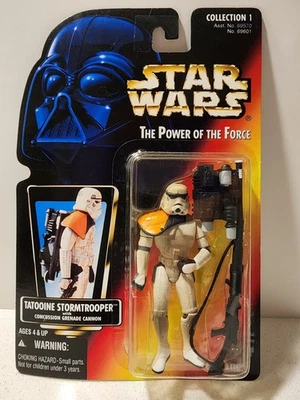 1996 Star Wars POTF Tatooine Sandtrooper  Power of the Force Sealed Red Card .00 - Image 1 of 4