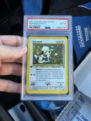 2001 POKEMON NEO DISCOVERY 11 SMEARGLE HOLO 1ST EDITION PSA 6 Ex NM - Image 1 of 2