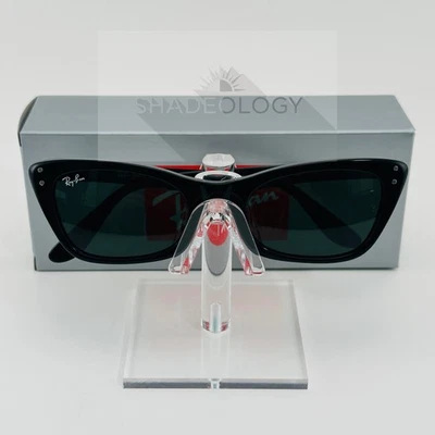 NEW Ray-Ban RB 2299 Lady Burbank Women's Cat Eye 52-20 Polished Black G-15  - Image 1 of 4