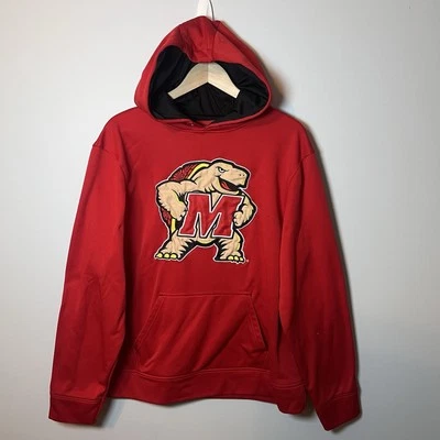 University of Maryland Terrapins Hoodie Mens L Red Sweatshirt- Top of the World - Image 1 of 4