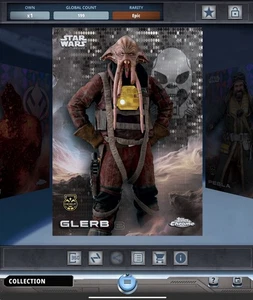 Topps Star Wars Card Trader 2025 Chrome BLUE PULSAR Epic GLERB - Picture 1 of 2