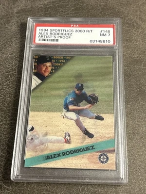 1994 Sportflicks 2000  Rookie Traded #148  Alex Rodriguez   PSA 7 Mislabeled - Image 1 of 4