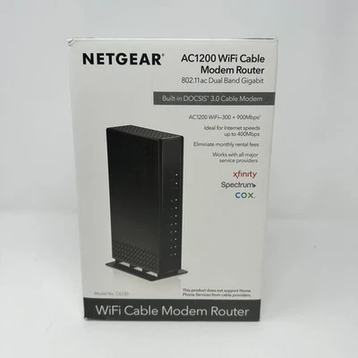 NETGEAR C6230 Cable Modem WiFi Router AC1200 DOCSIS 3.0 - Pre-Owned - Image 1 of 4