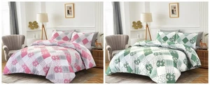 Luxury Printed Checkered Duvet Cover Bedding Set with Pillowcases Polycotton - Picture 1 of 10