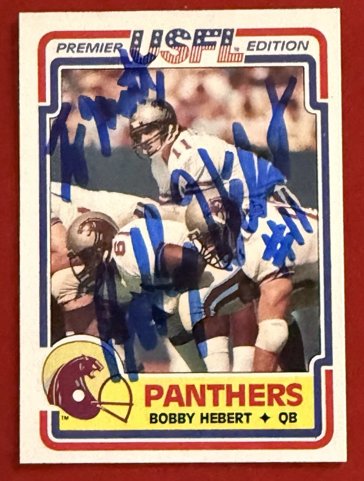 Bobby Hebert USFL RC autograph 1984 Rookie Card #62 - Image 1 of 2