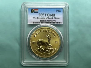 2021 South Africa Krugerrand Gold-Plated token – with Holder Case - Picture 1 of 4