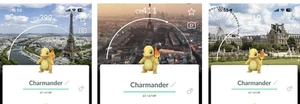 Pokémon Go - Shiny Charmander Background Paris - Mini PTC 20k Dust - Picture 1 of 4