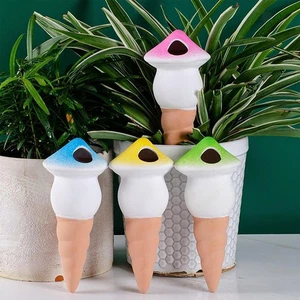 4x Plant Watering Globes Mushroom Self Water Bulbs for Outdoor Indoor Plants - Picture 1 of 7