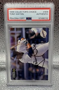1996 UD COLLECTOR'S CHOICE #408 TONY GWYNN (PSA/DNA Authentic) POP 1 - Bild 1 von 3