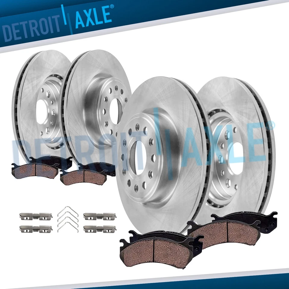Front and Rear Brake Rotors and Ceramic Brake Pads Kit for 2019 - 2025 Ram 1500 - Image 1 of 4
