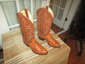 Tony Lama 8540Teju Lizard Peanut Brittle Western Cowboystiefel Herren Größe 7,5 D - Bild 1 von 7
