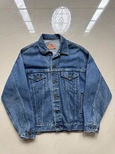 Giacca camionista jeans Levi’s uomo vintage blu denim 70507 0218 piccola made in USA - Foto 1 di 12