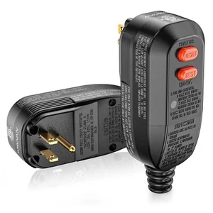 GFCI Plug 15 Amp 3 Prong GFI Waterproof Circuit - Picture 1 of 7