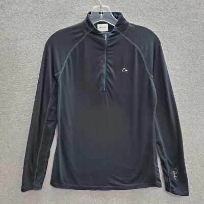 Paradox Women Activewear Top Medium Black Merino Wool Blend Dri Release Pullover - Image 1 of 4