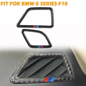 For BMW F10 5 Series 2011~2017 Real Carbon Fiber Dashboard Air Outlet Vent Trim - Picture 1 of 6
