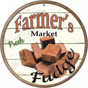 Letrero de metal Fresh Fudge Farmer's Market Circle - Imagen 1 de 1