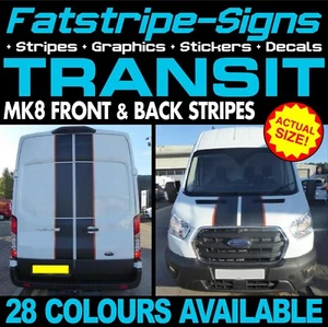 para adaptarse a FORD TRANSIT MK8 RAYAS CAPÓ RAYAS TRASERAS PEGATINAS GRÁFICOS ST SSPORT - Imagen 1 de 2