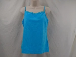 Women's Classic Elements Spaghetti Strap Tank Top Blue Lace Size Large L  - Bild 1 von 12