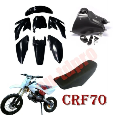 Guardabarros de plástico para CRF70 XR70 + tanque de combustible con tapa Petcock + asiento Taotao DB17 Foto 1 de 4