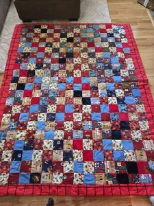 Wunderschöne bunte Frösche und Blumen handgenäht Quilt 84” x 67” Vintage 80’er - Bild 1 von 11