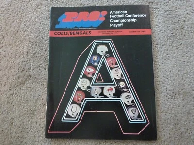 VTG 1970 NFL Baltimore COLTS vs BANGALS AFC Championship Playoff Program EUC - Image 1 of 4